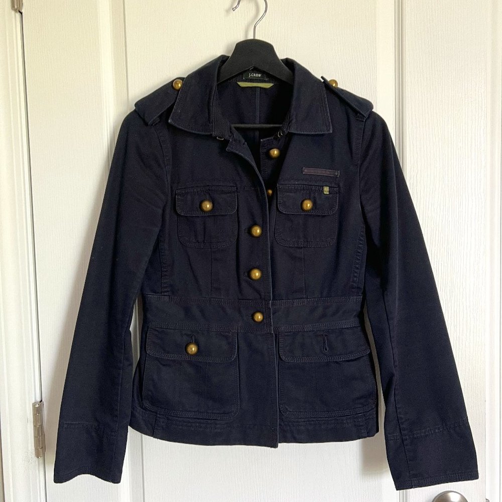 J.Crew Navy Military Jacket Size S